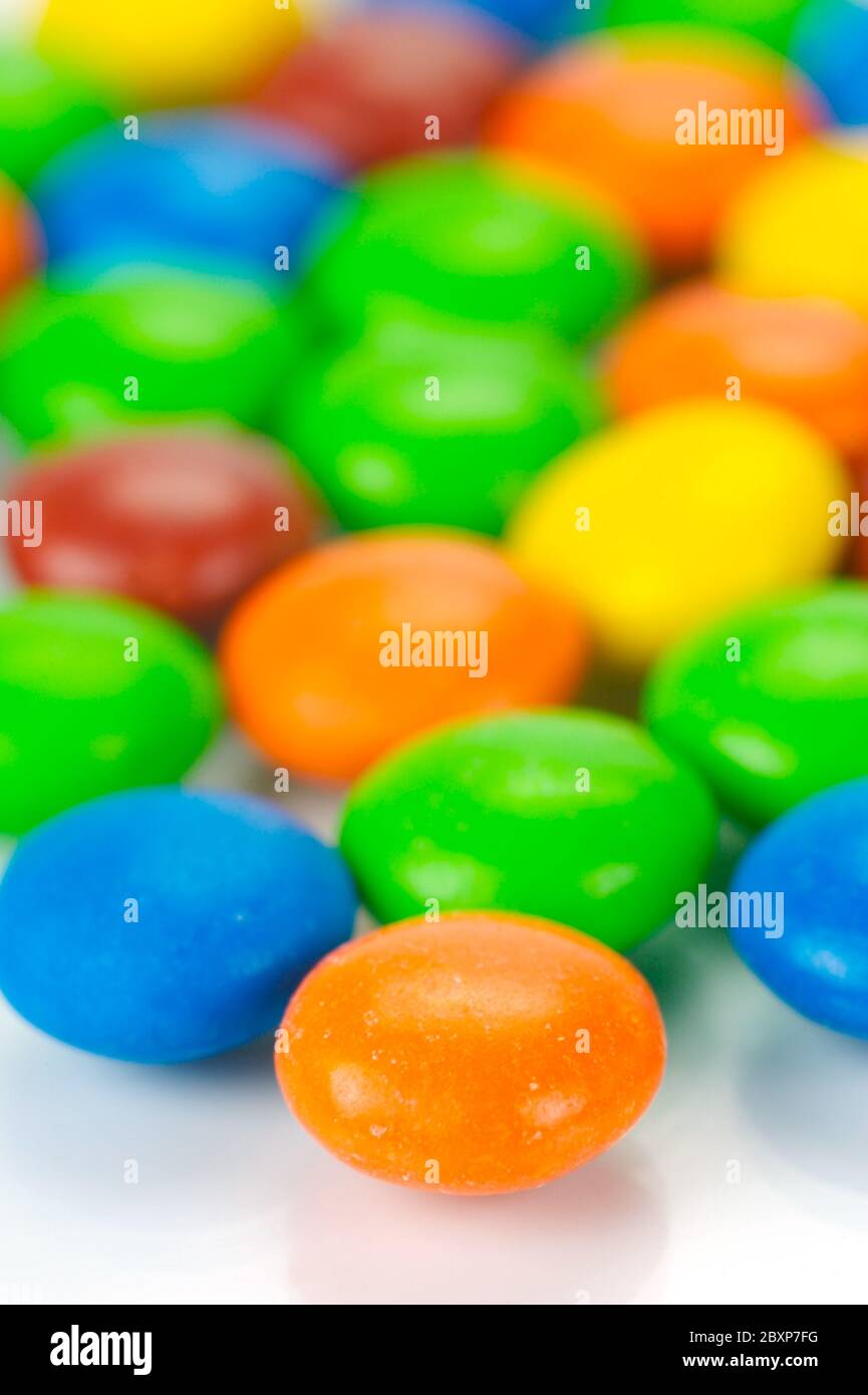 Chocolated Coated Candy Stock Photo