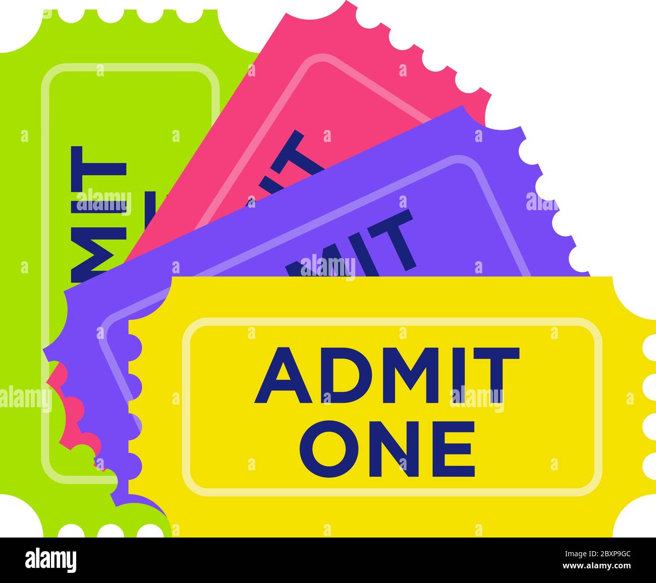 Amusement park tickets vector icon flat isolated Stock Vector