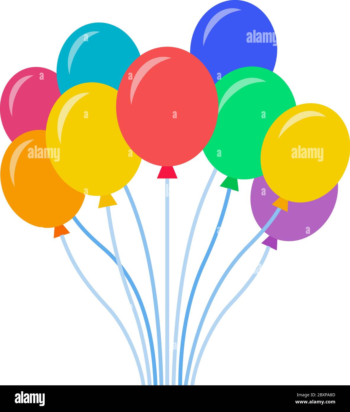 Bunch of balloons vector icon flat isolated Stock Vector Image & Art - Alamy
