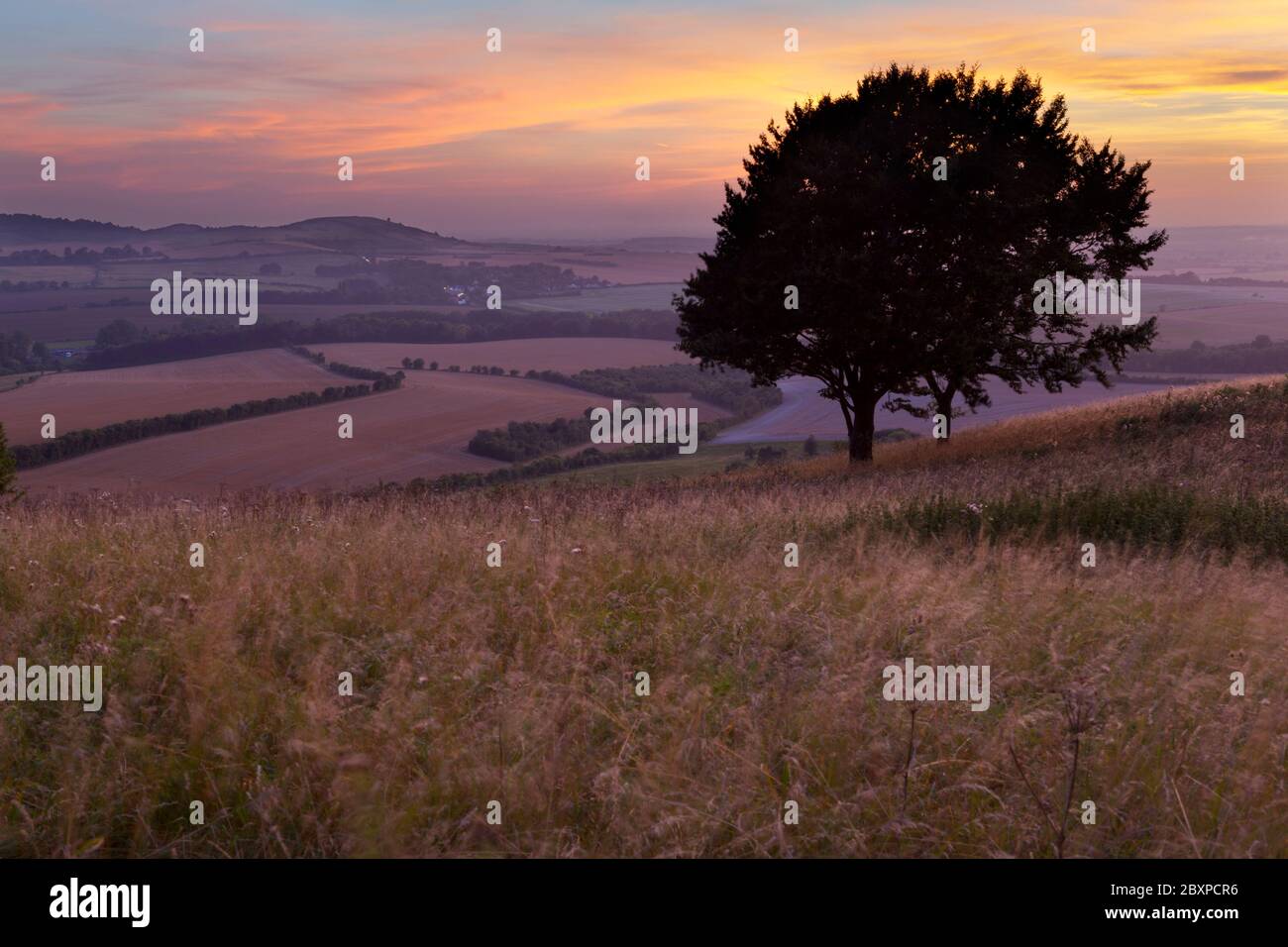 View to Ivinghoe Beacon, Bedfordshire, England, United Kingdom, Europe Stock Photo