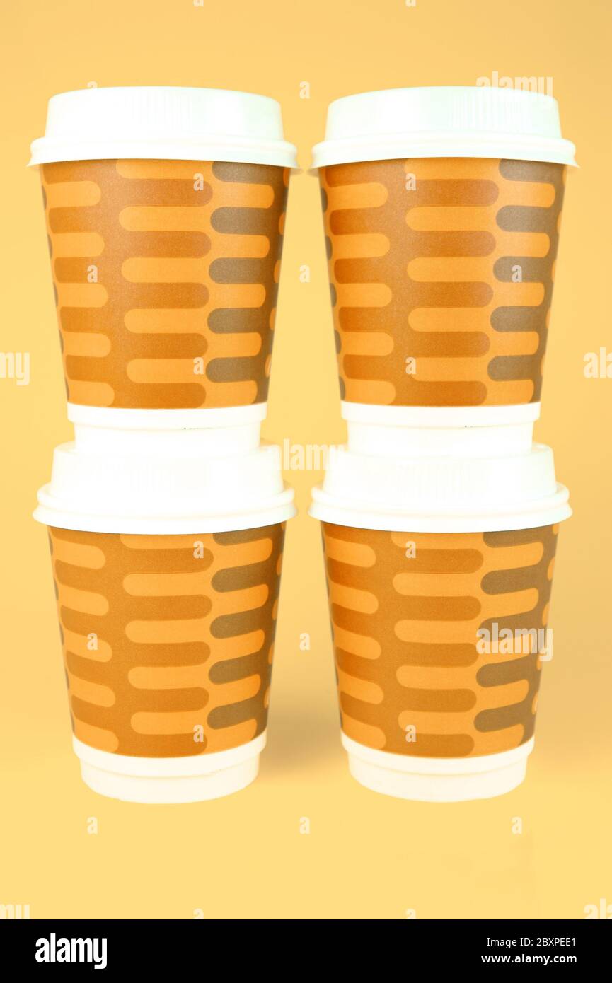 Takeaway Coffee Cups Stock Photo Alamy