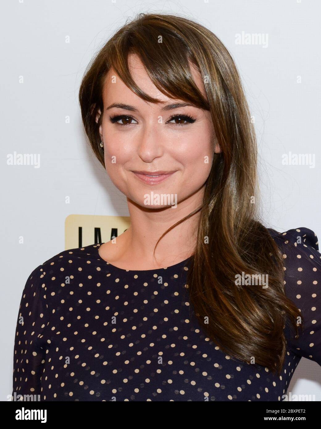 April 23, 2016, Glendale, California, USA: Milana Vayntrub attends the 3rd annual Location Managers Guild International Awards at The Alex Theatre. (Credit Image: © Billy Bennight/ZUMA Wire) Stock Photo