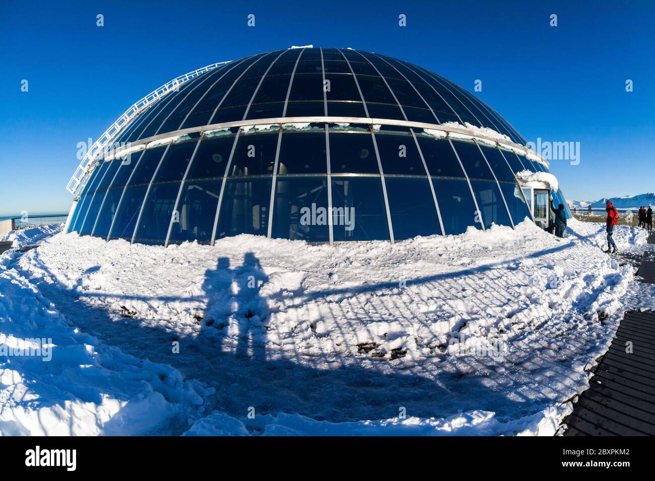 Perlan Dome of Reykjavik city, Iceland Stock Photo