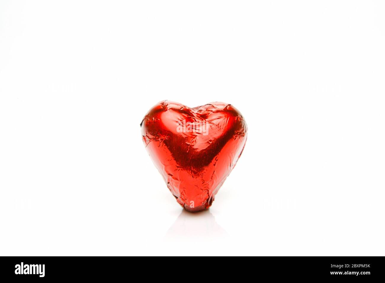 Chocolate love hearts isolated against a white background Stock Photo