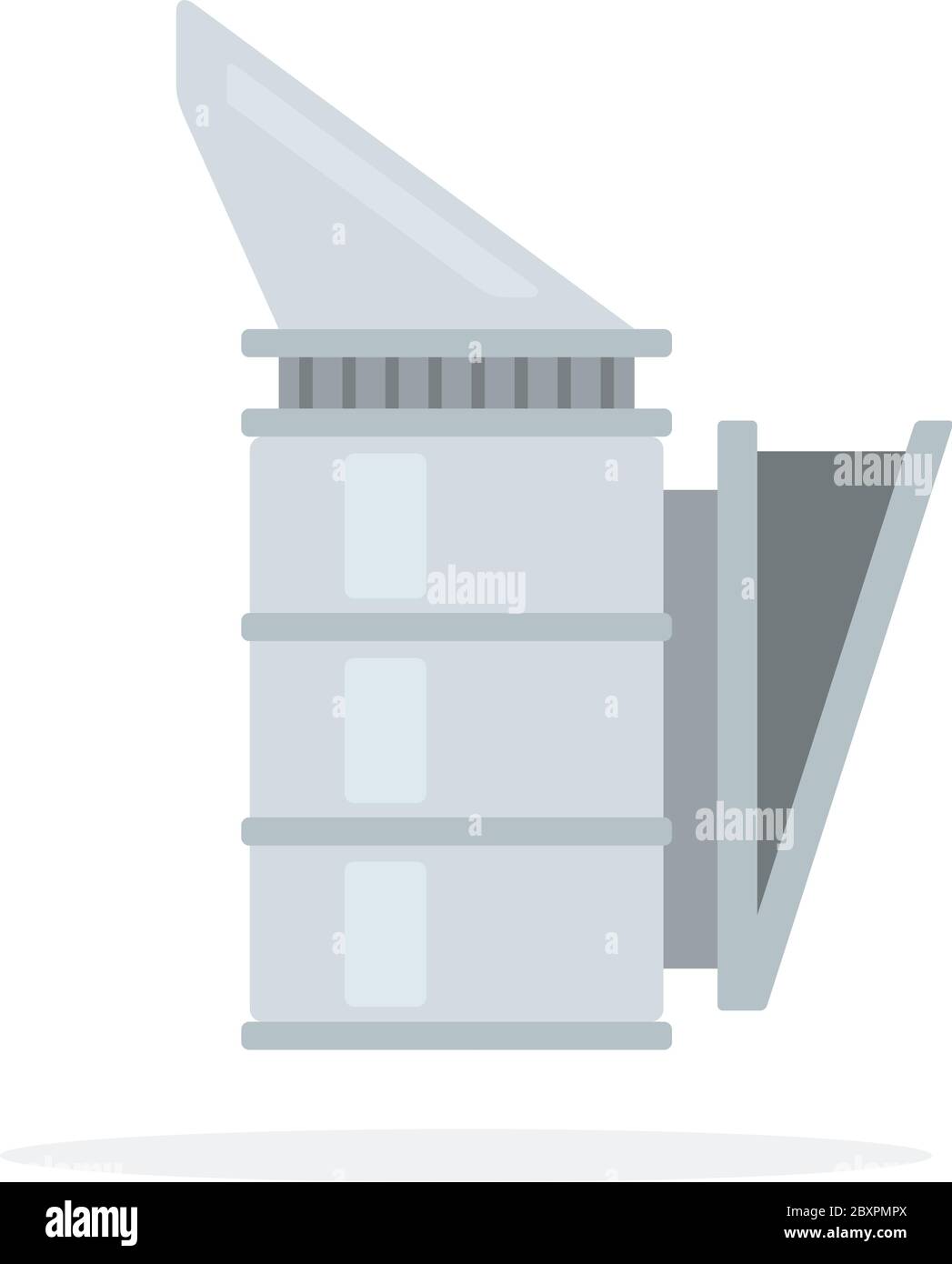 Smoker in beekeeping vector flat material design isolated object on white background. Stock Vector