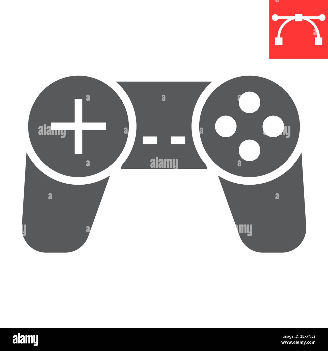 Gamepad glyph icon, video games and console, joystick sign vector ...