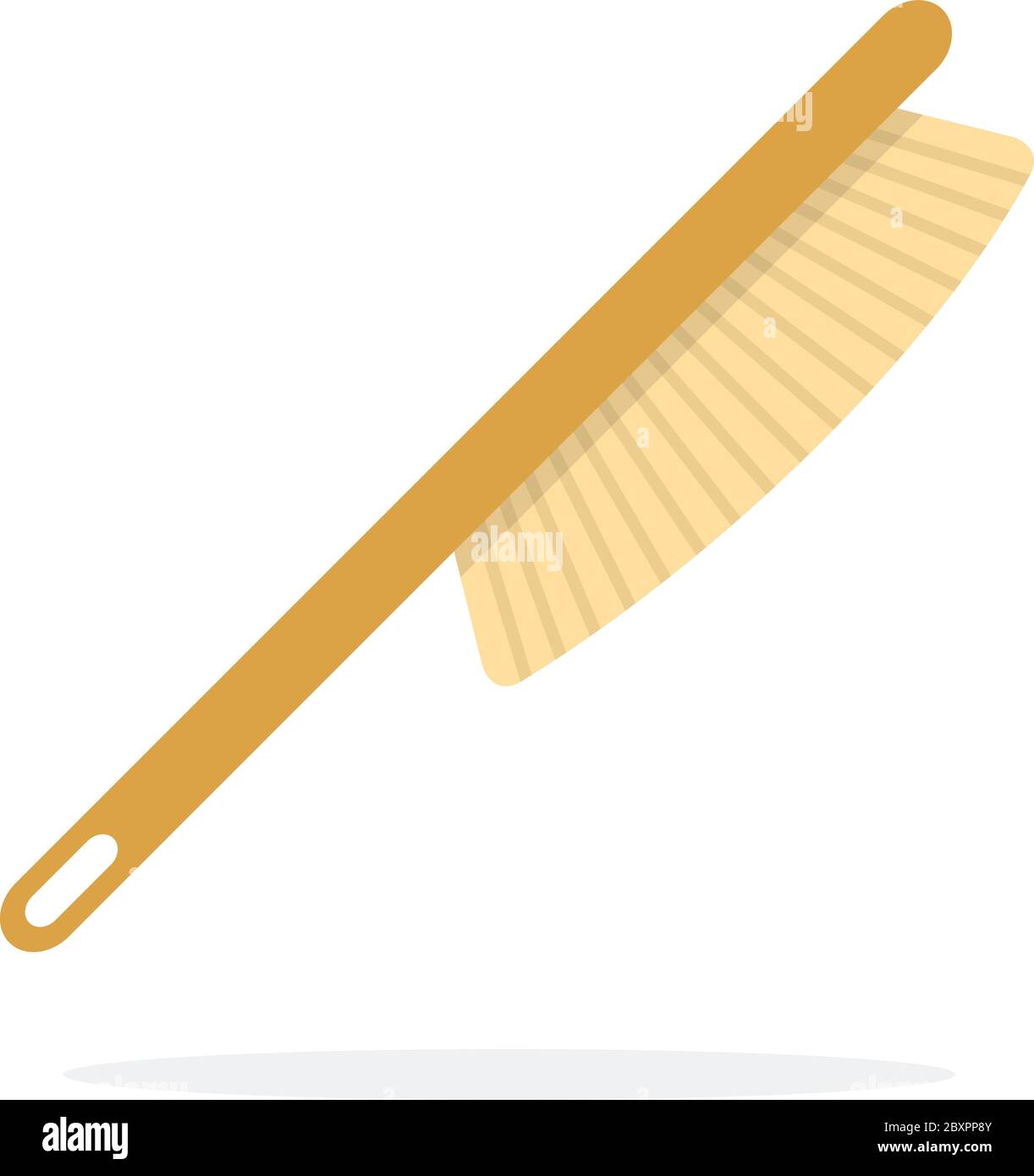 Beekeeping brush vector flat material design isolated object on white background. Stock Vector
