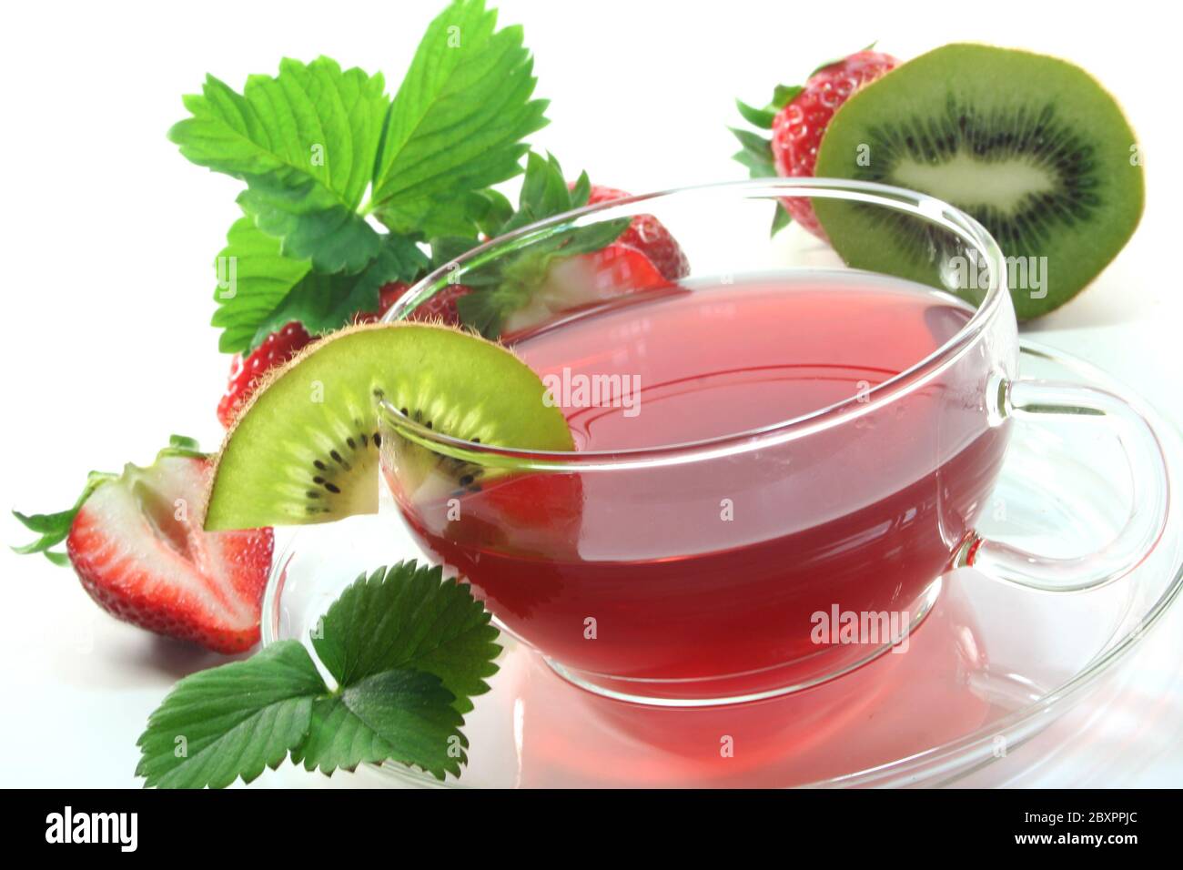Strawberry Kiwi Tea Stock Photo Alamy