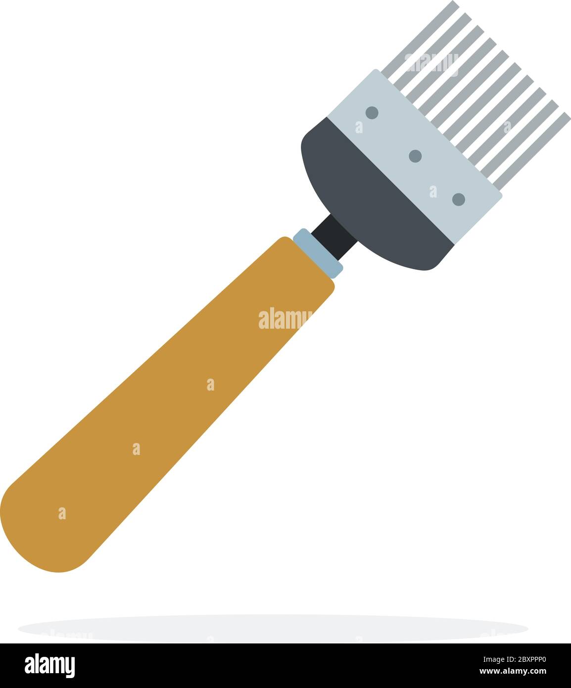 Beekeeping Fork vector flat material design isolated object on white background. Stock Vector