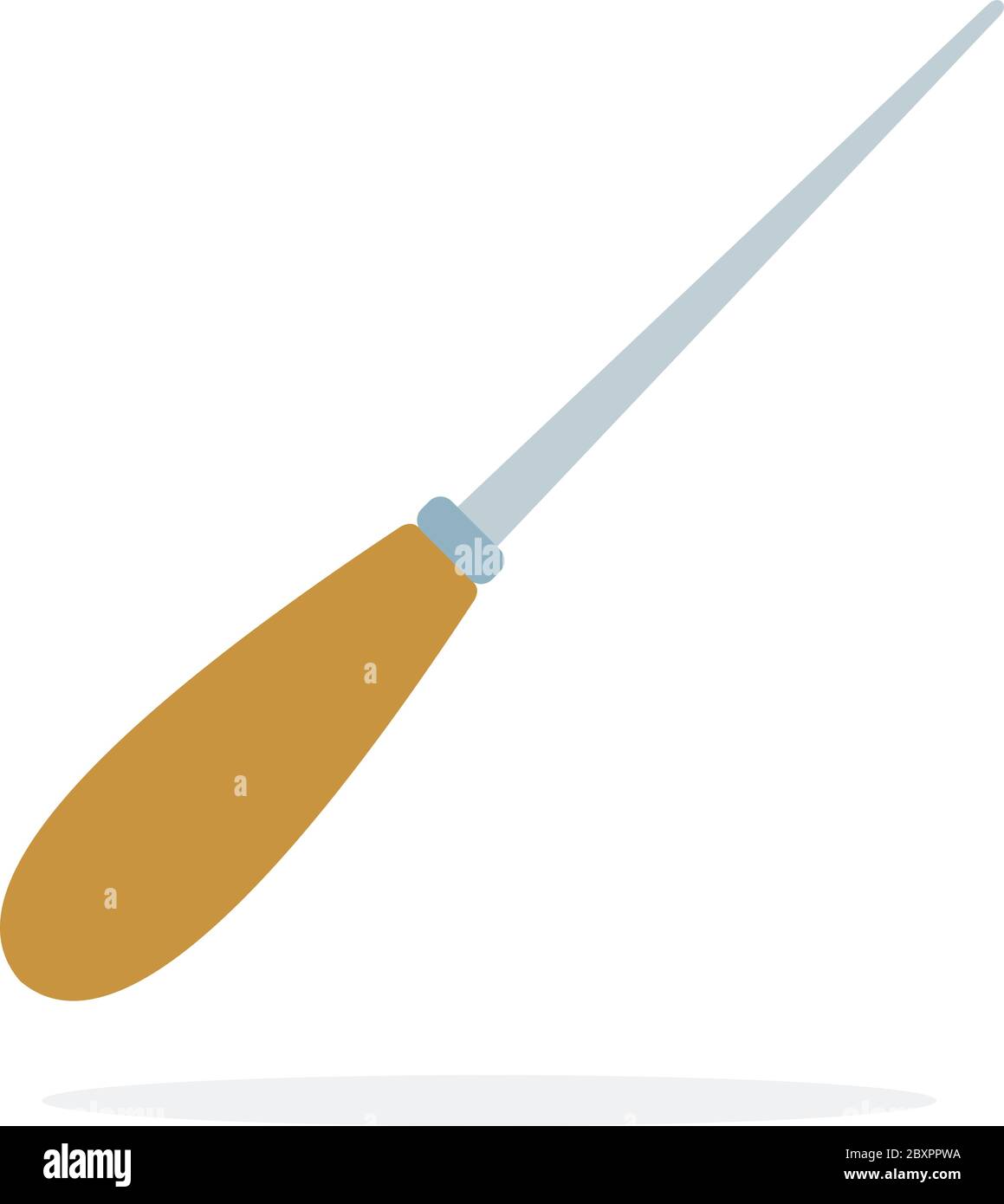 Scraper to hive vector flat material design isolated object on white background. Stock Vector