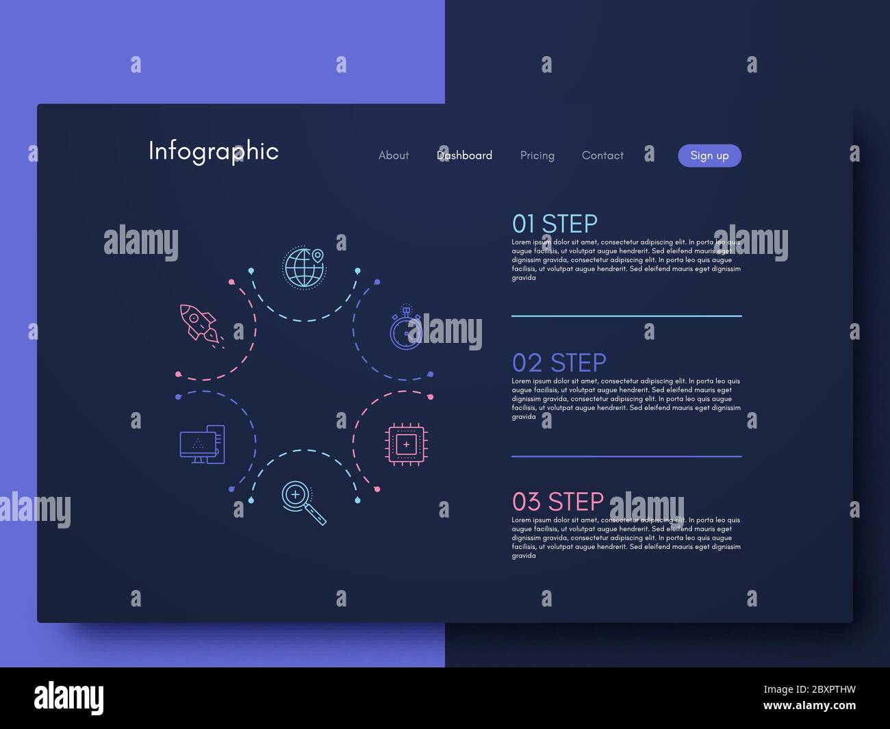 Software Workflow Infographic Vector graphic infographics. Template for creating mobile applications ...