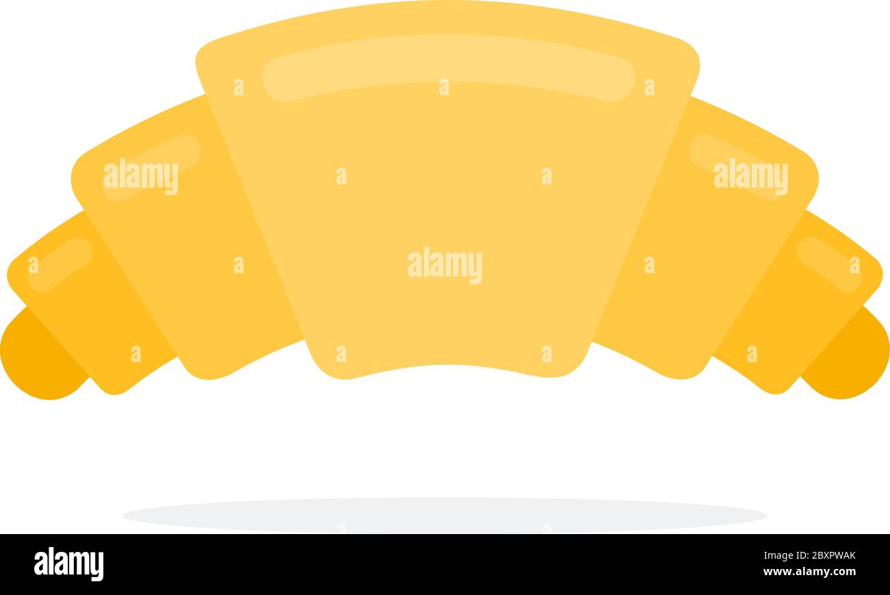 Croissant vector flat material design isolated object on white ...