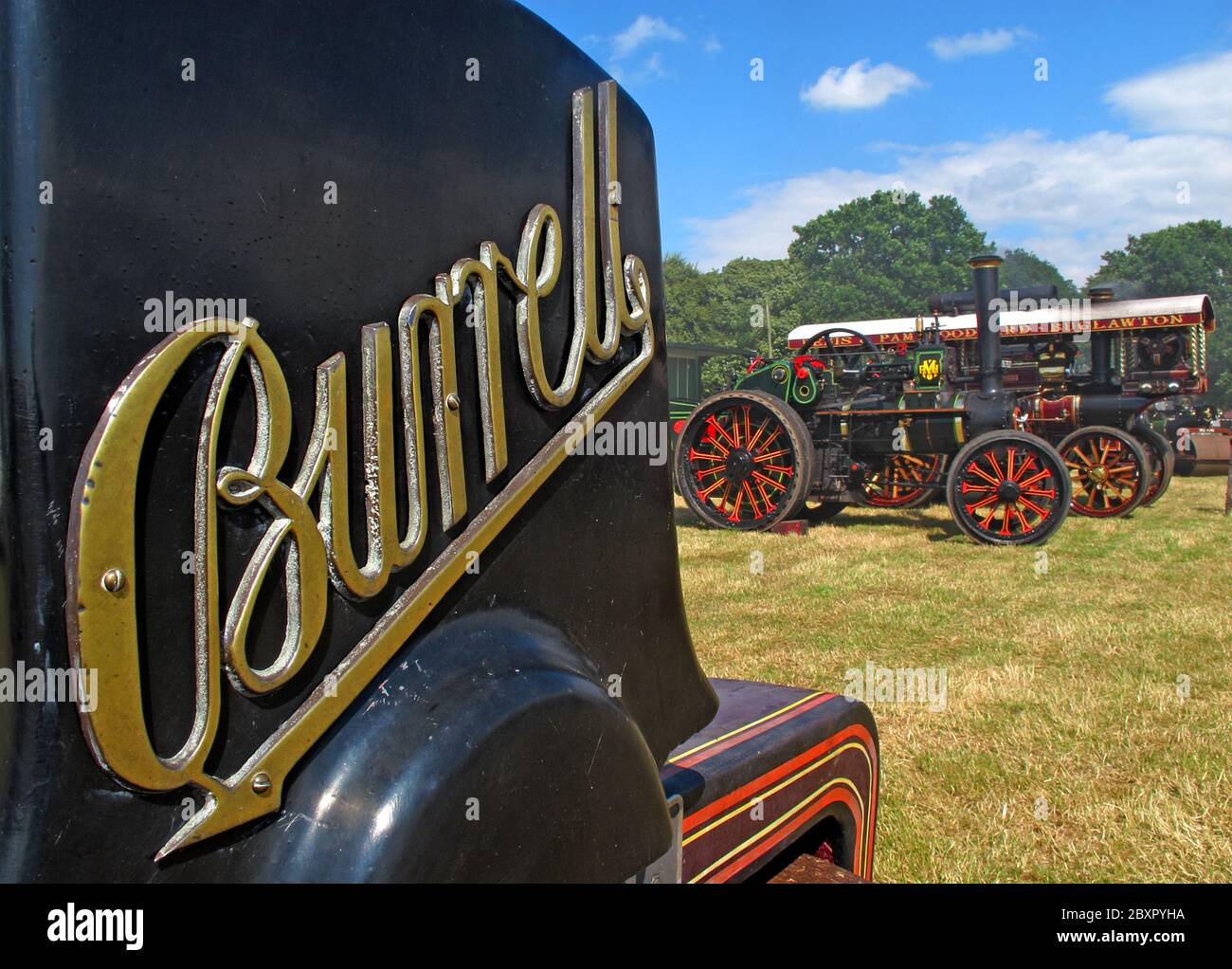 Burrells steam engine logo - Charles Burrell & Sons, Thetford, Norfolk Stock Photo
