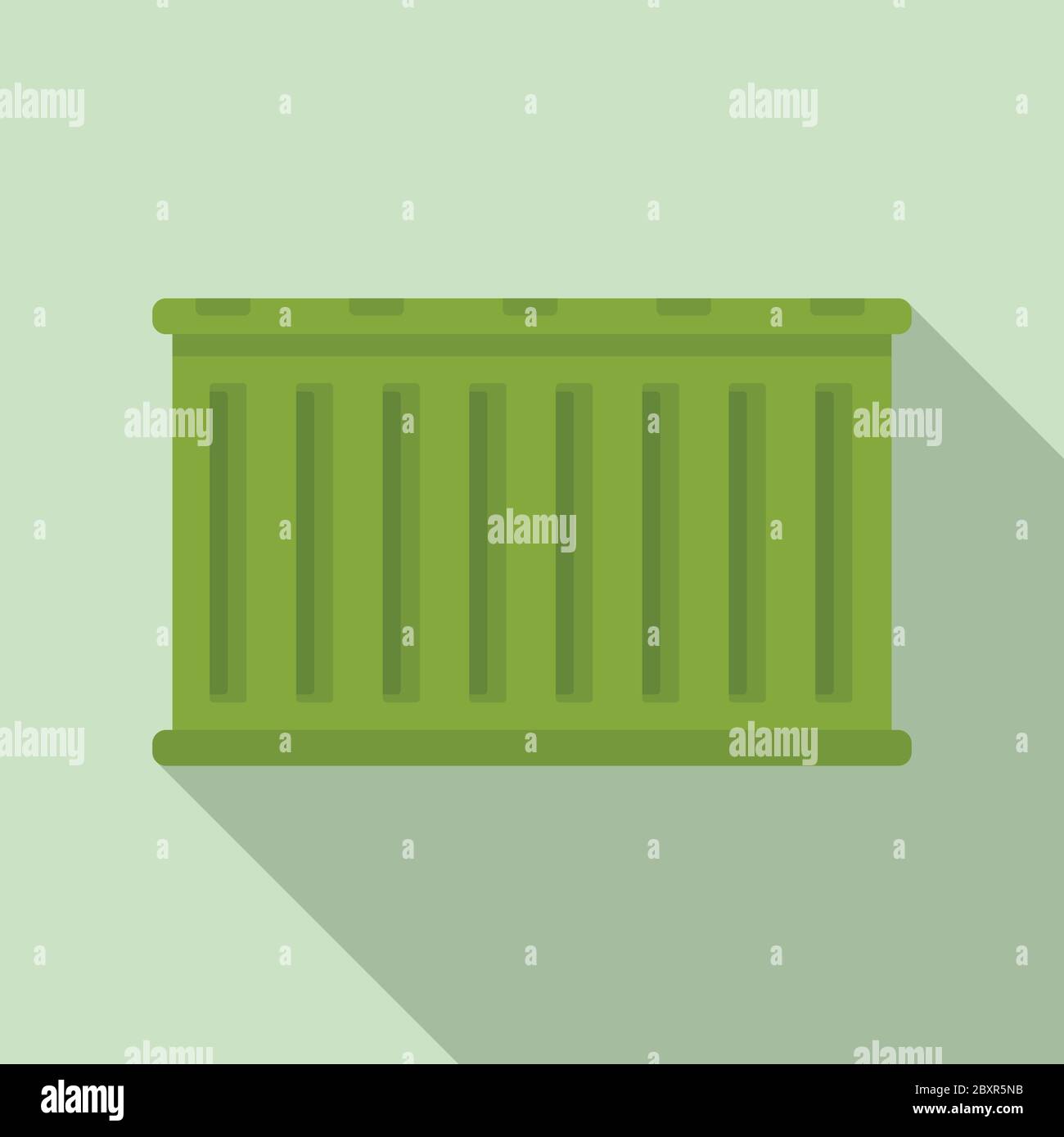 Delivery cargo container icon. Flat illustration of delivery cargo ...