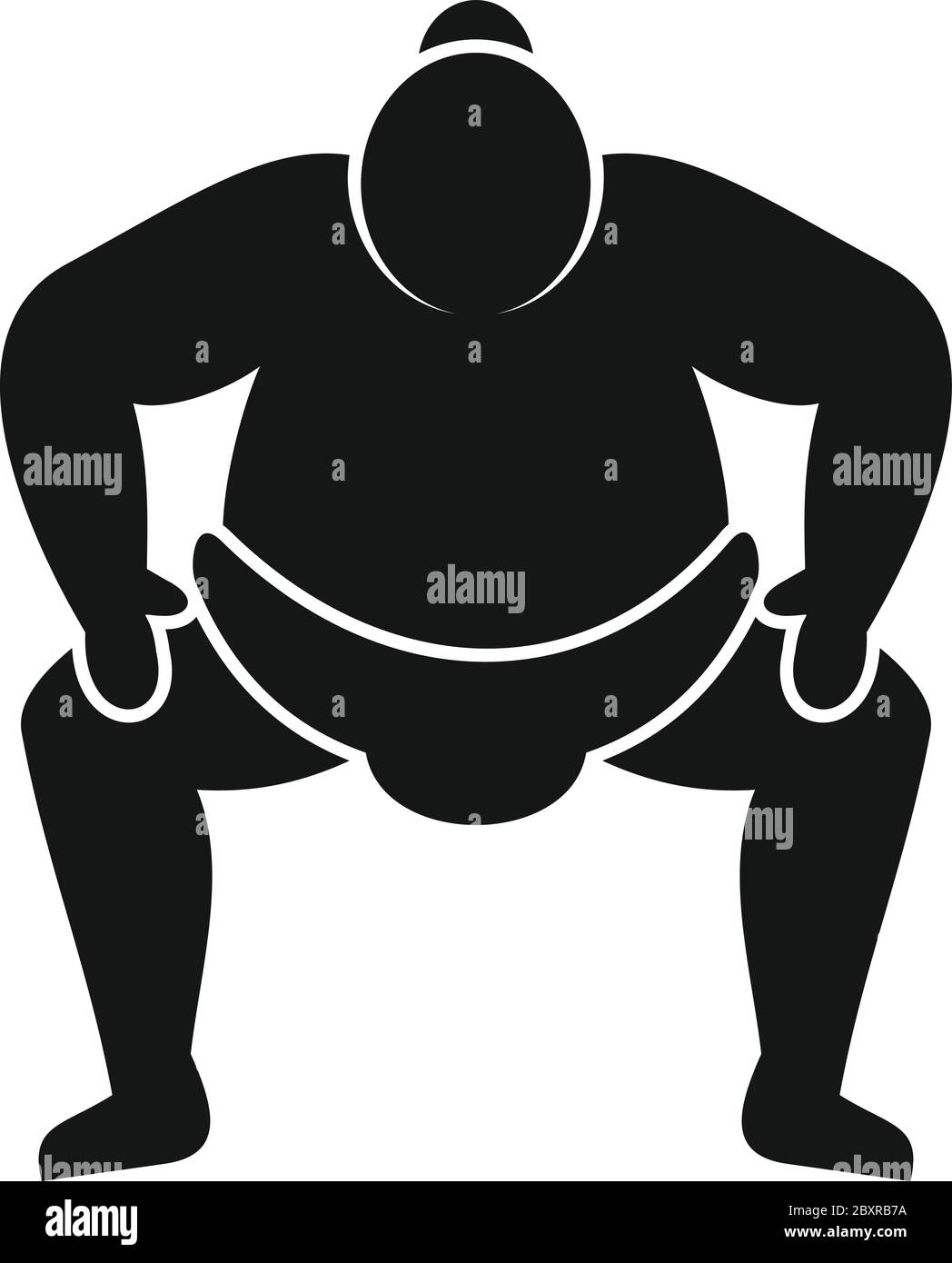 Japanese sumo icon. Simple illustration of Japanese sumo vector icon for web design isolated on white background Stock Vector
