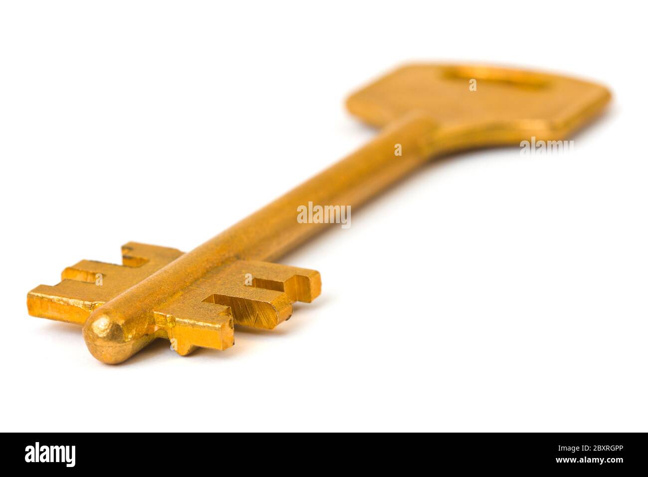 Retro gold key Stock Photo Alamy
