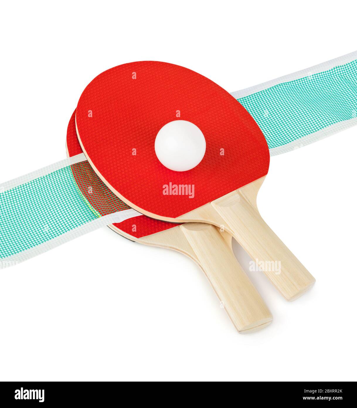 Tennis rackets and net Stock Photo Alamy