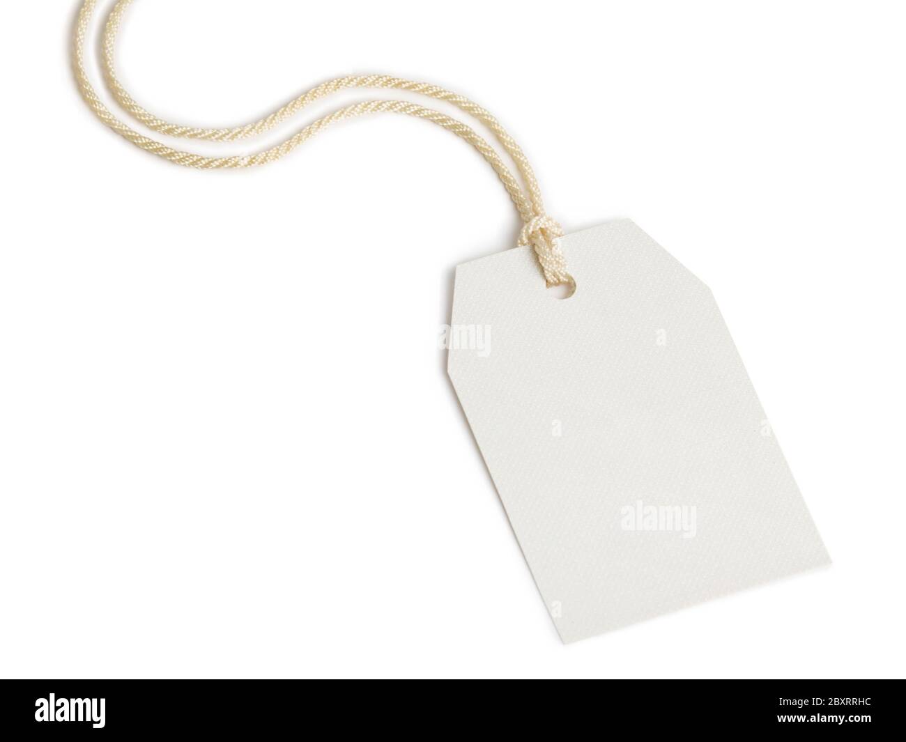 Blank label and string Stock Photo Alamy