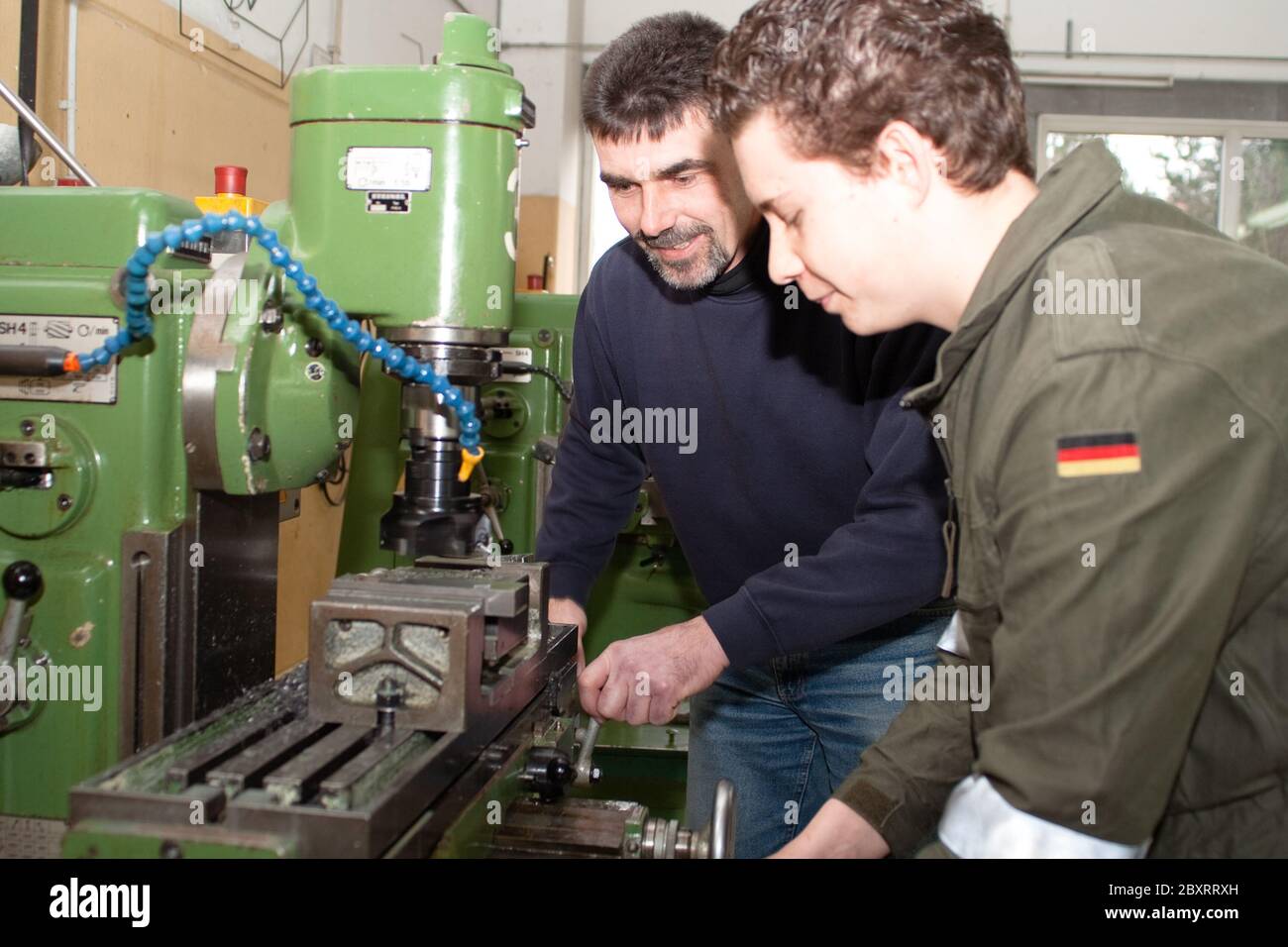apprentices in the metal industry Stock Photo