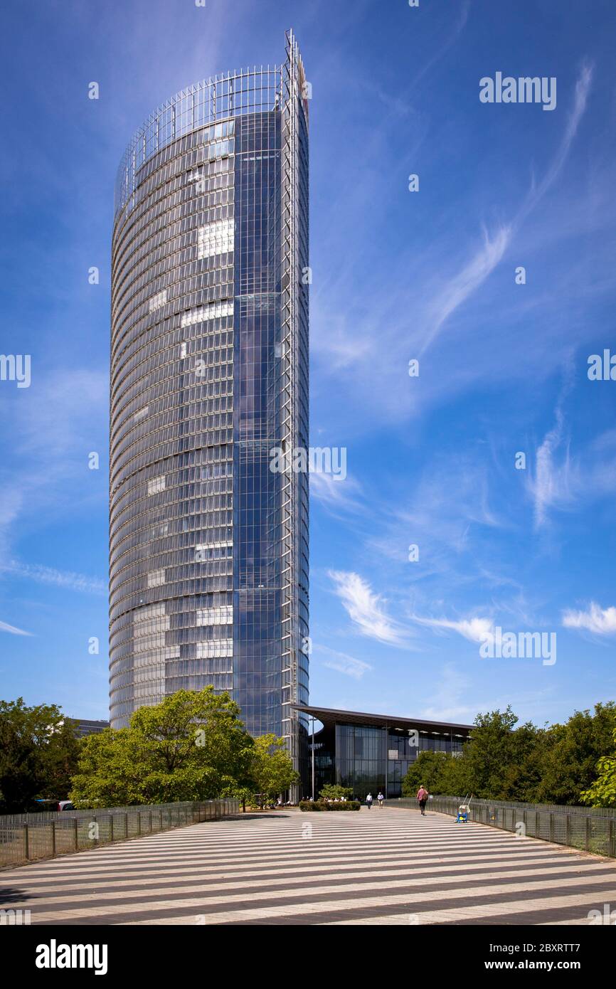 the Post Tower, headquarters of the logistics company Deutsche Post DHL Group, Bonn, North Rhine-Westphalia, Germany.  der Post Tower, Zentrale des Lo Stock Photo