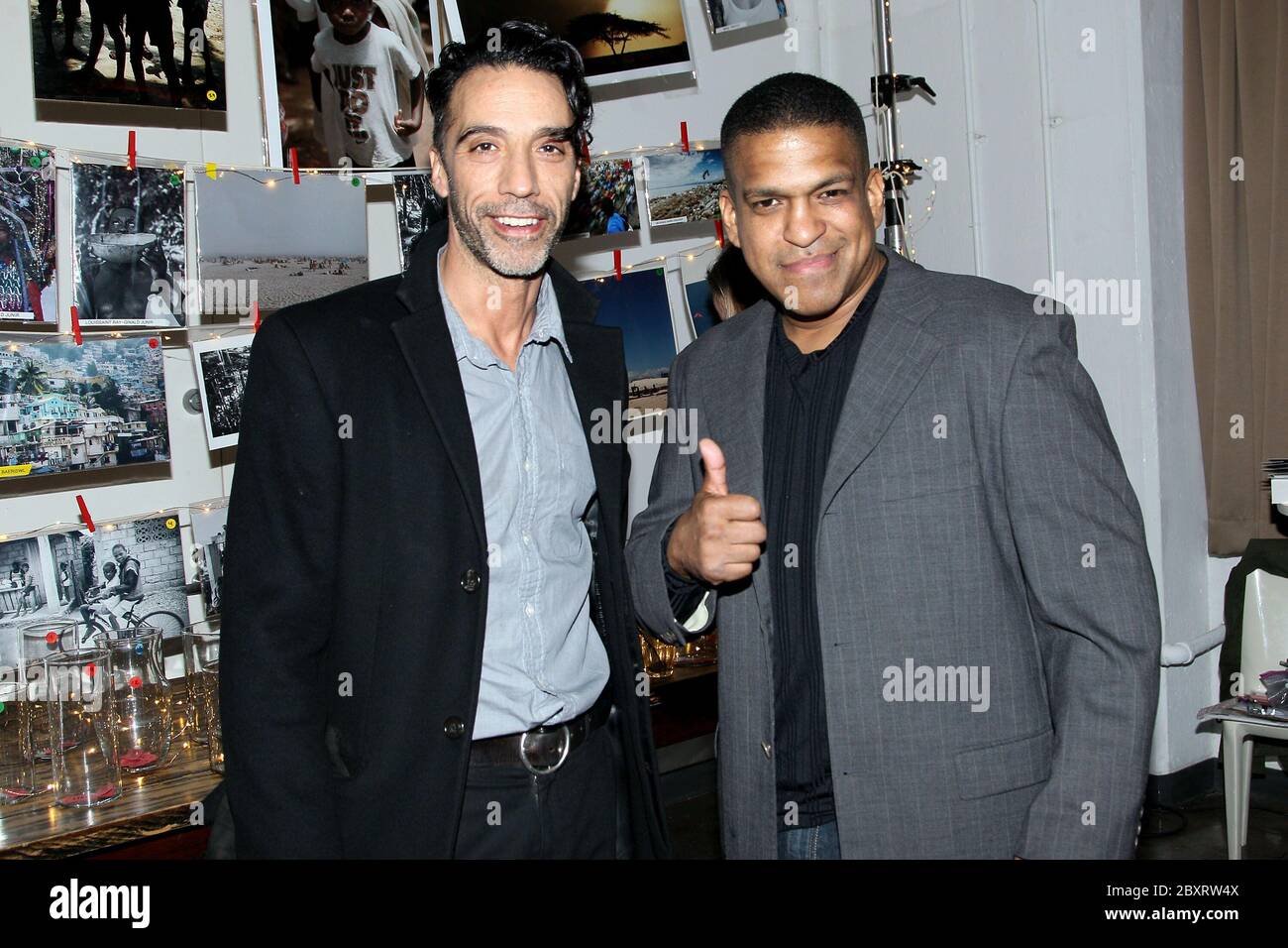 New York, NY, USA. 2 February, 2017. Carlos Leon, Maurepaz Auguste at the RE-Touch Haiti Charity To benefit The Artists Institute/Artists for Peace & Justice at Splashlight Studios. Credit: Steve Mack/Alamy Stock Photo
