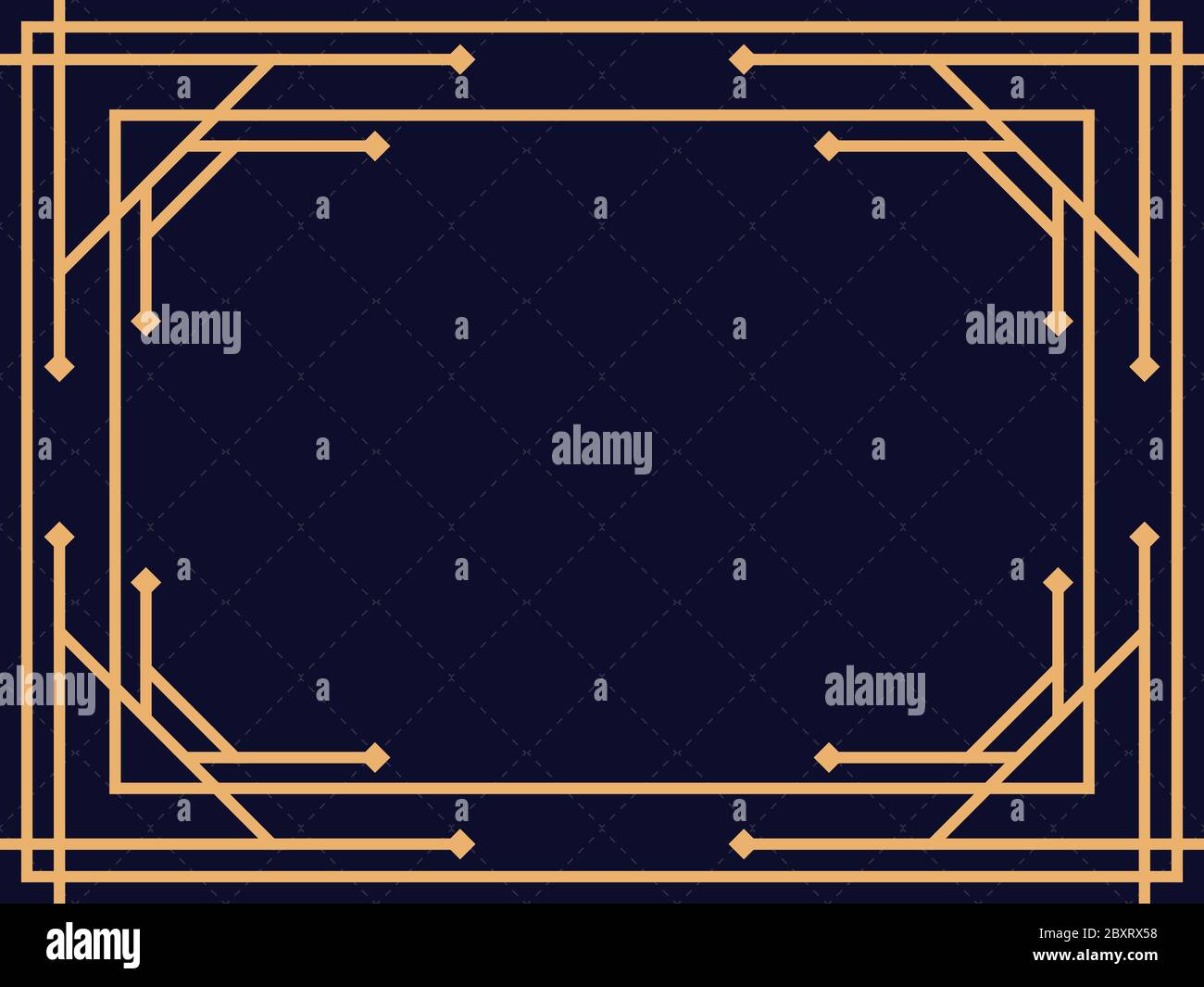 Art Deco Frame Vintage Linear Border Design A Template For Invitations Leaflets And Greeting Cards The Style Of The 19s And 1930s Vector Illust Stock Vector Image Art Alamy