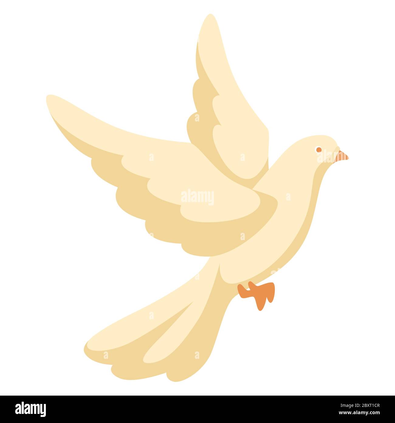 Illustration of white dove. Pigeon faith and love symbol Stock Vector Image  & Art - Alamy