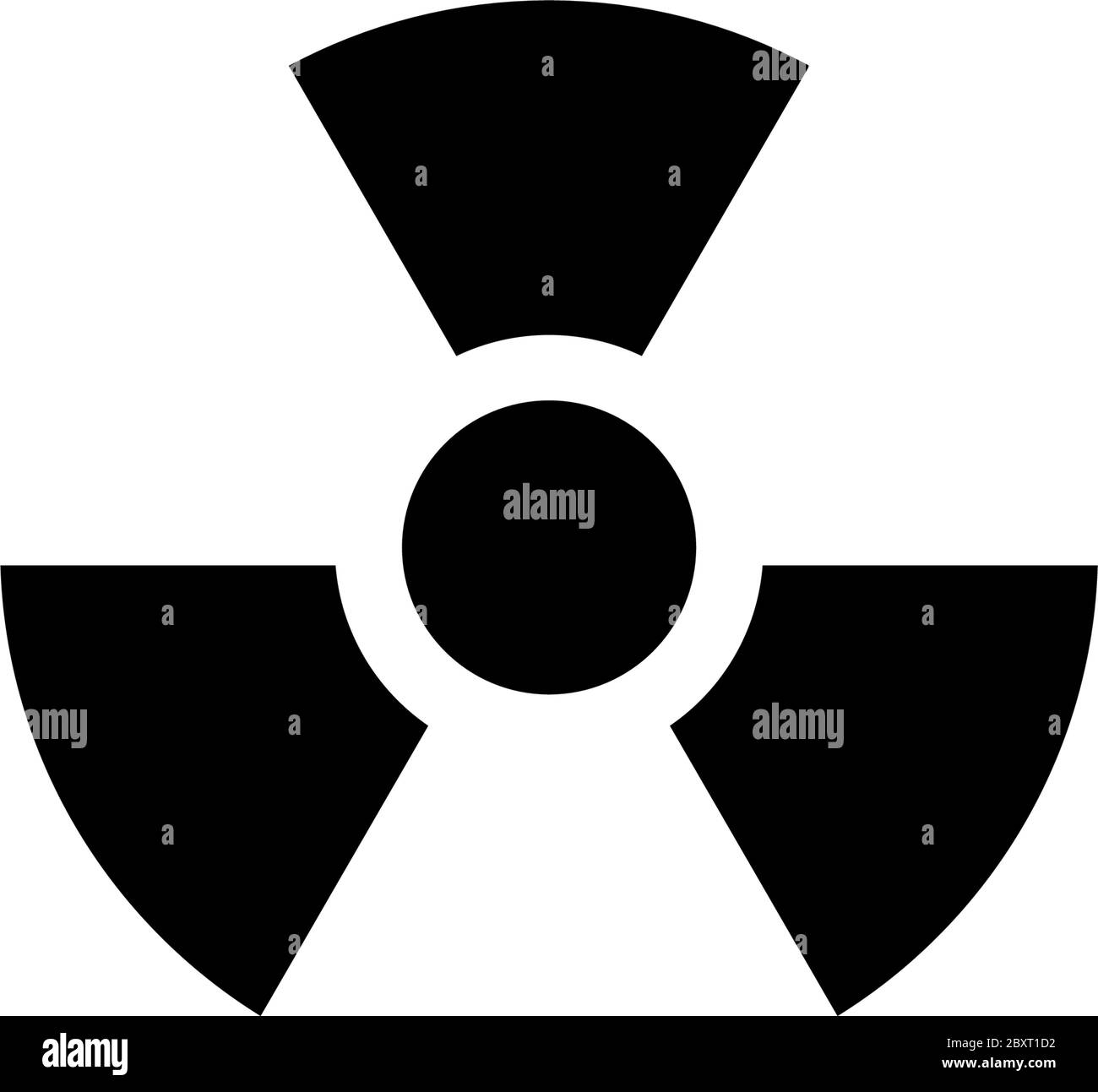 Radiation Alert, Reactor Radioactivity. Flat Vector Icon illustration. Simple black symbol on white background. Radiation Alert, Nuclear Radioactive s Stock Vector