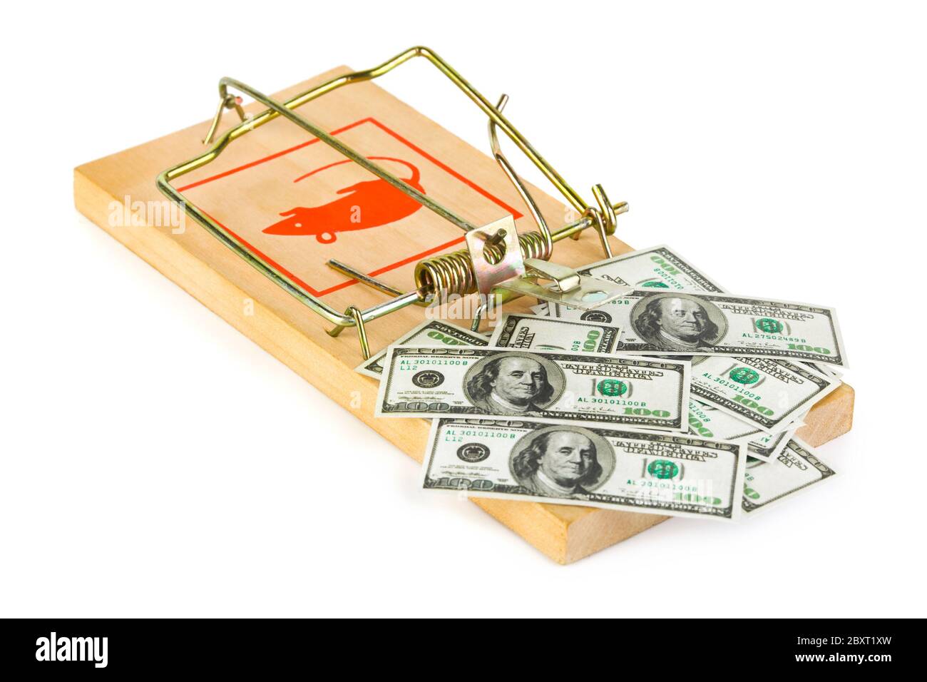 Mousetrap And Money Stock Photo - Alamy