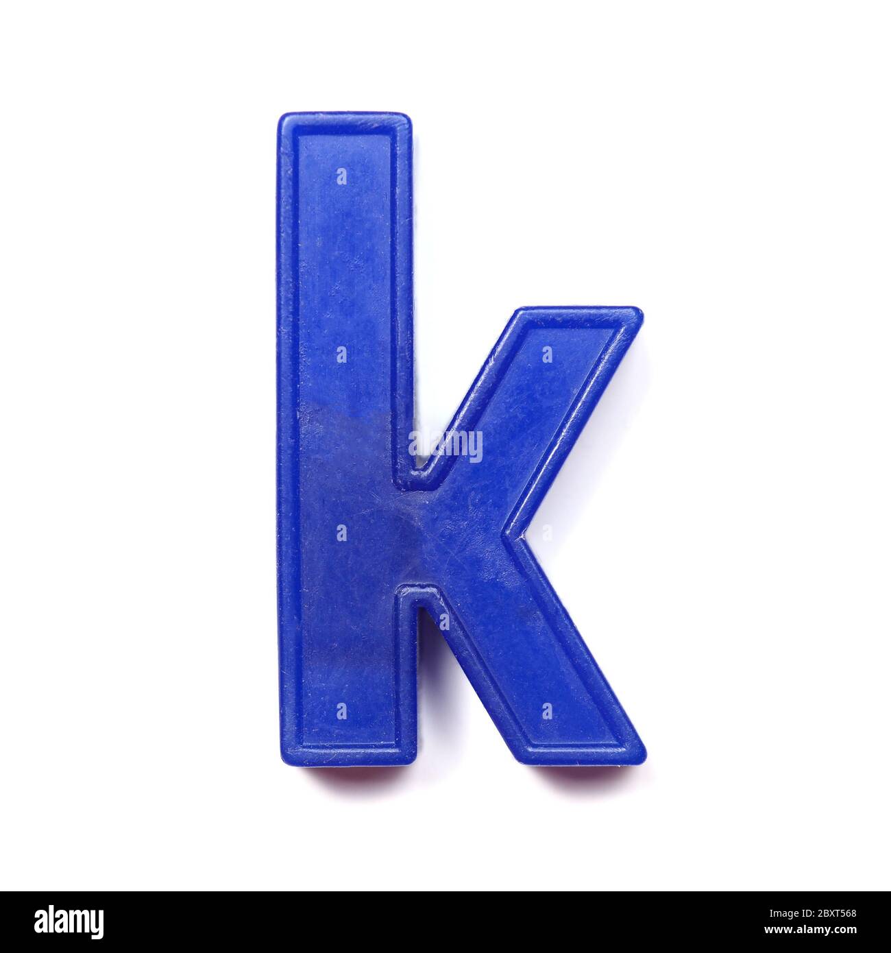 Magnetic lowercase letter K of the British alphabet Stock Photo