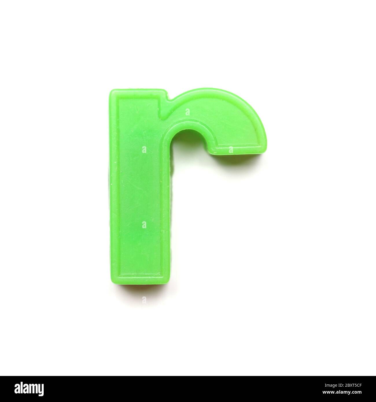 Magnetic lowercase letter R of the British alphabet Stock Photo