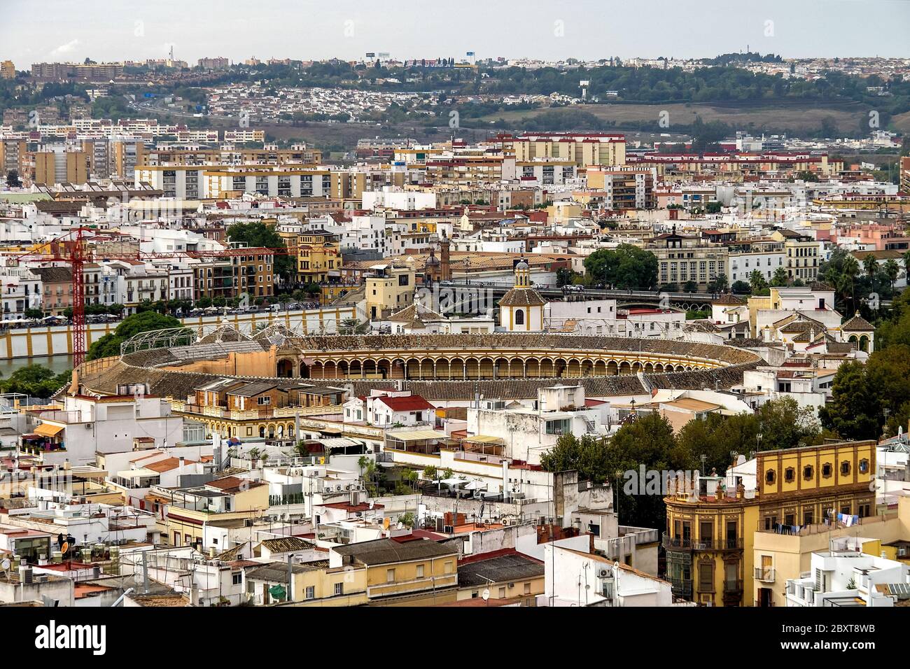 Beautiful Seville city centre and its landmarks, Andalusia, Spain Stock