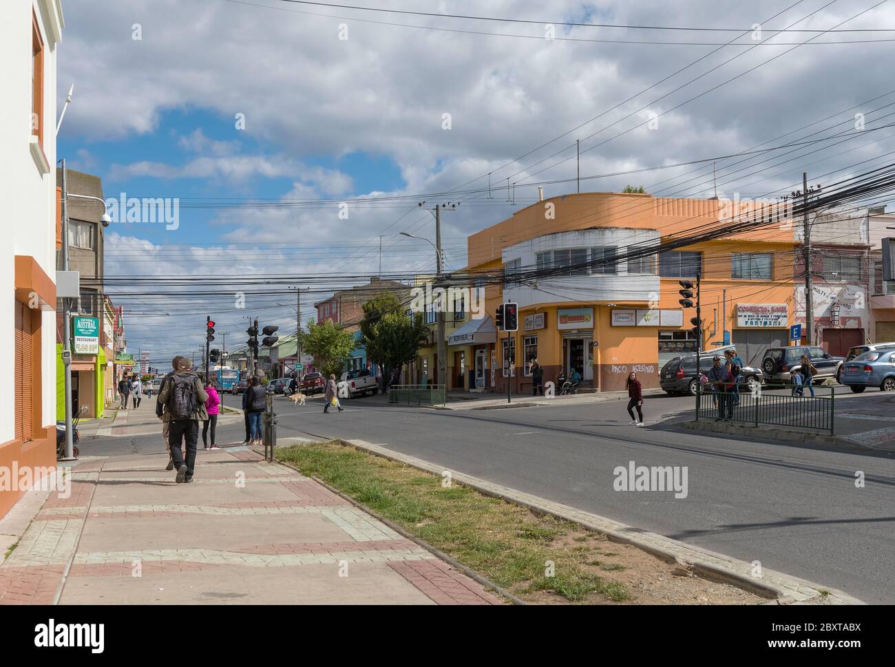 Cityscape with colorful houses in Punta Arenas, Chile Stock Photo Alamy