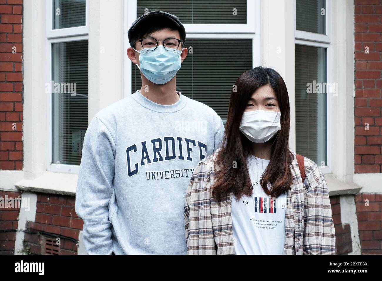 Public wearing a mask in Cardiff during the coronavirus pandemic 2020 Stock Photo
