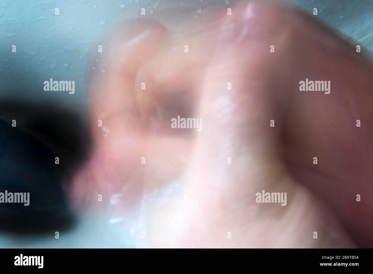 Washing hands often for 20 seconds became a recommendation during the coronavirus pandemic Stock Photo