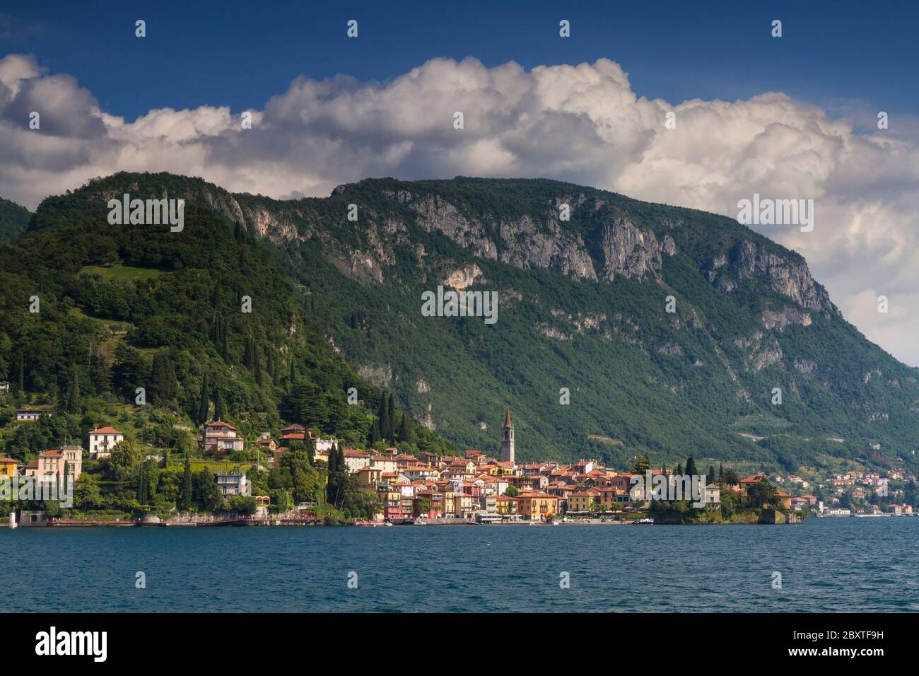 Cityscape of Varenna, Lake Como, Lombardia, Italy Stock Photo