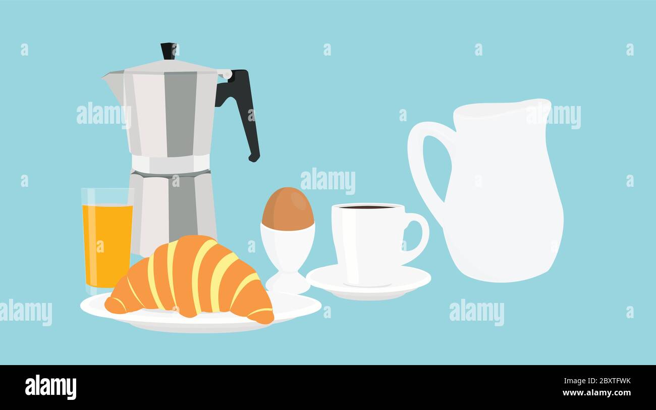 Vector Illustration of a Breakfast Stock Vector Image & Art - Alamy