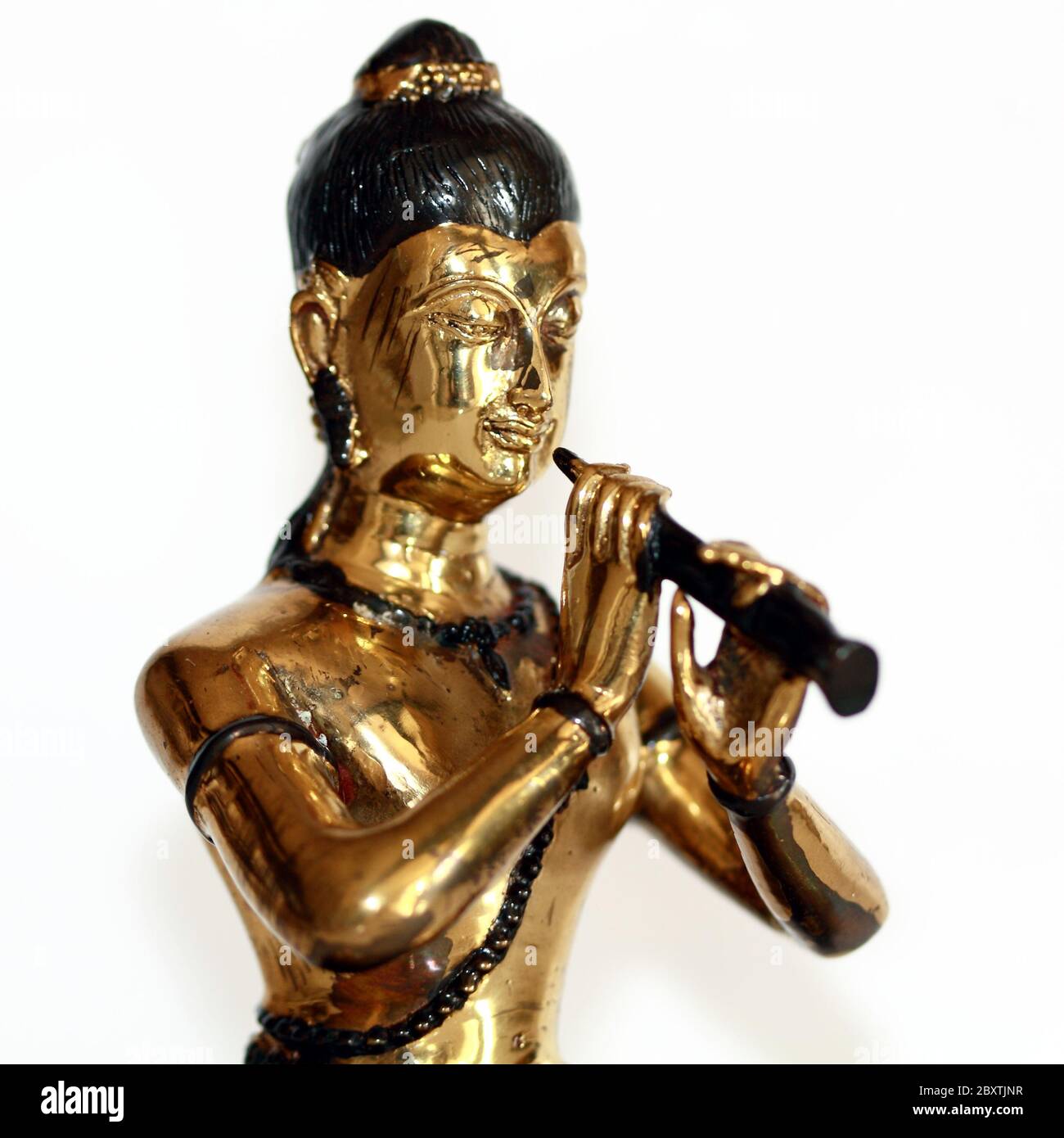 Buddhist monk figure gold Stock Photo