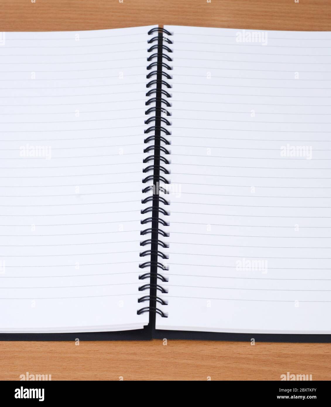 open spiral notebook Stock Photo Alamy