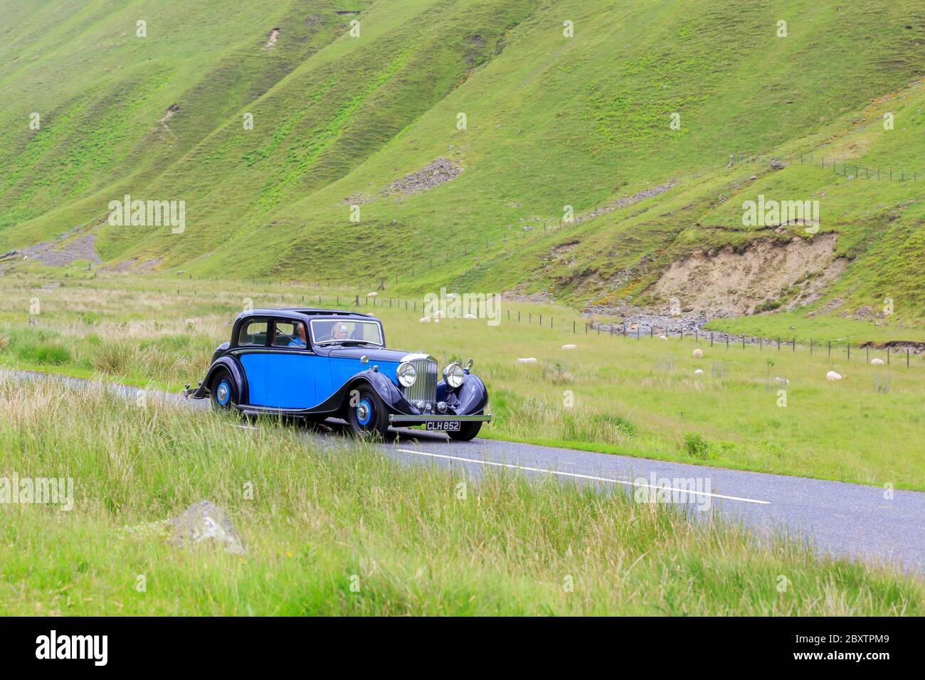 MOFFAT, SCOTLAND JUNE 29, 2019 1930's Bentley Pillarless Salon car
