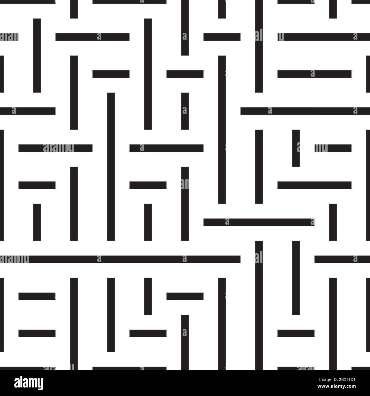 Seamless pattern with horizontal and vertical black segments Stock Vector