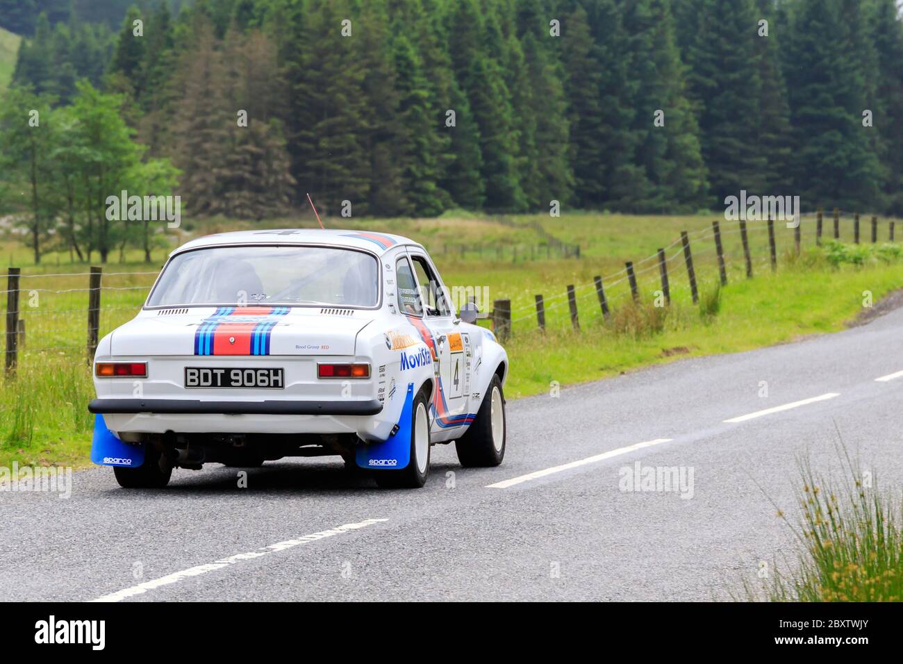MOFFAT, SCOTLAND JUNE 29, 2019 1969 Ford Escort Twin Cam MK1 rally