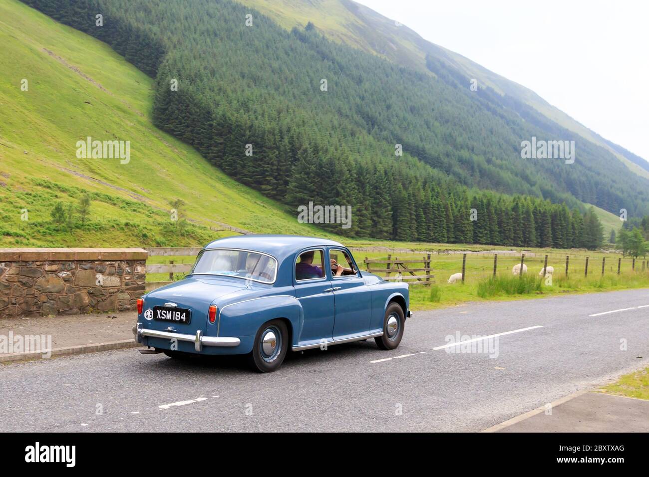 MOFFAT, SCOTLAND JUNE 29, 2019 Rover 90 vintage car in a classic car