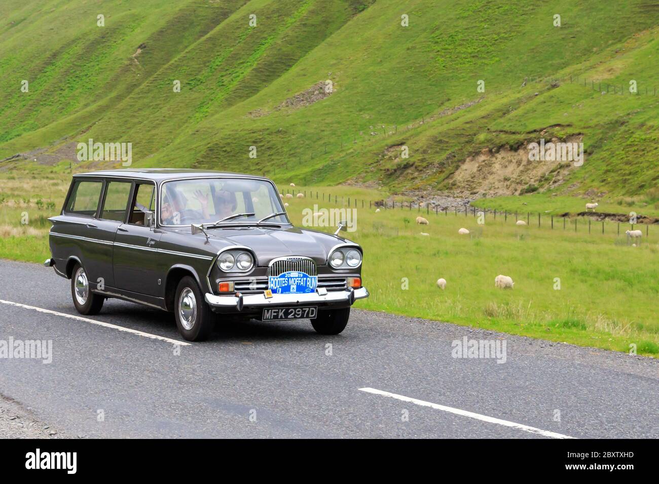 MOFFAT, SCOTLAND JUNE 29, 2019 1966 Singer Vogue estate car in a