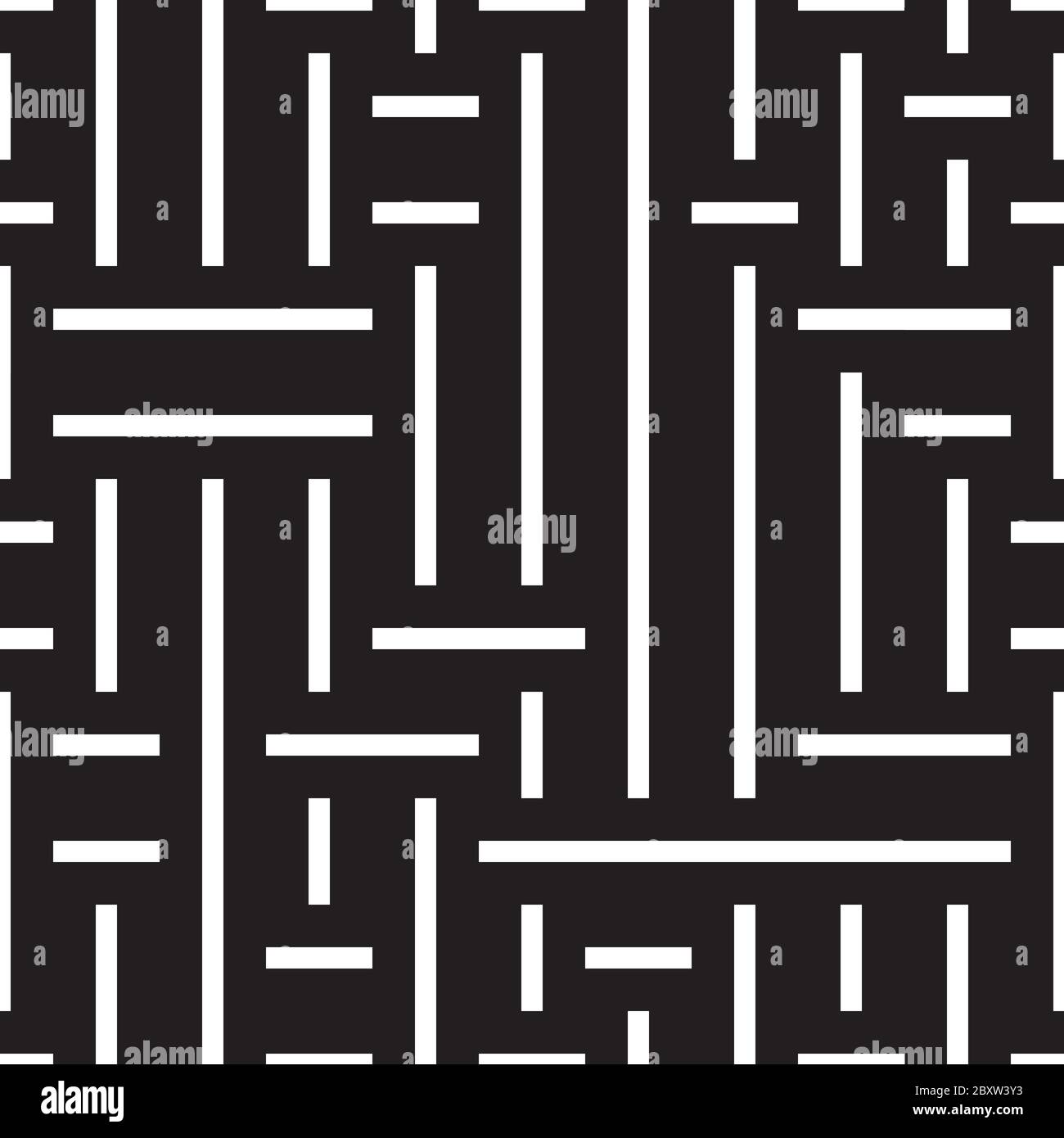 Seamless pattern with horizontal and vertical white segments Stock Vector