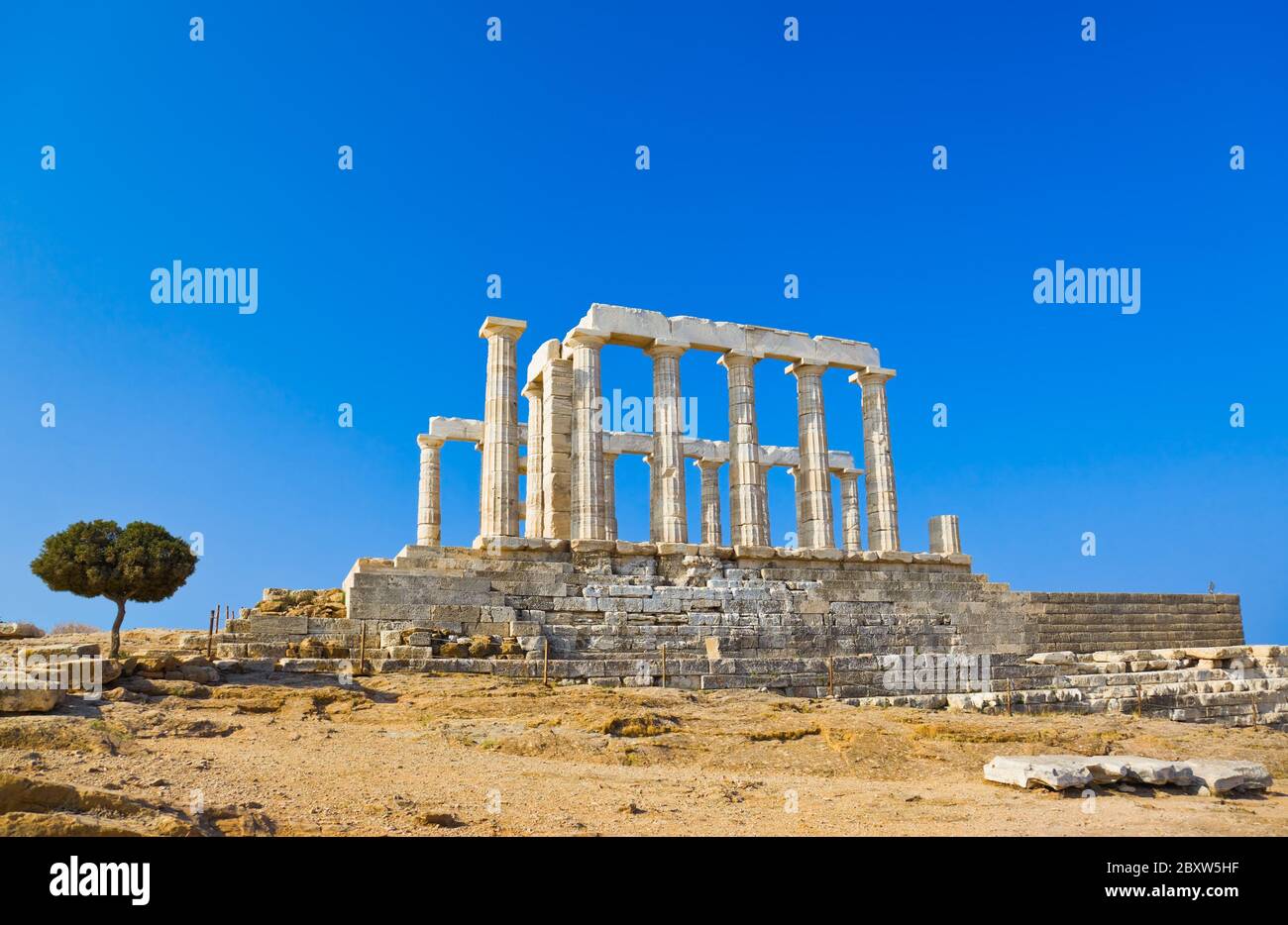 Poseidon Temple near Athens, Greece Stock Photo