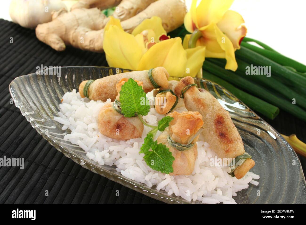 Thai prawns specialties Stock Photo