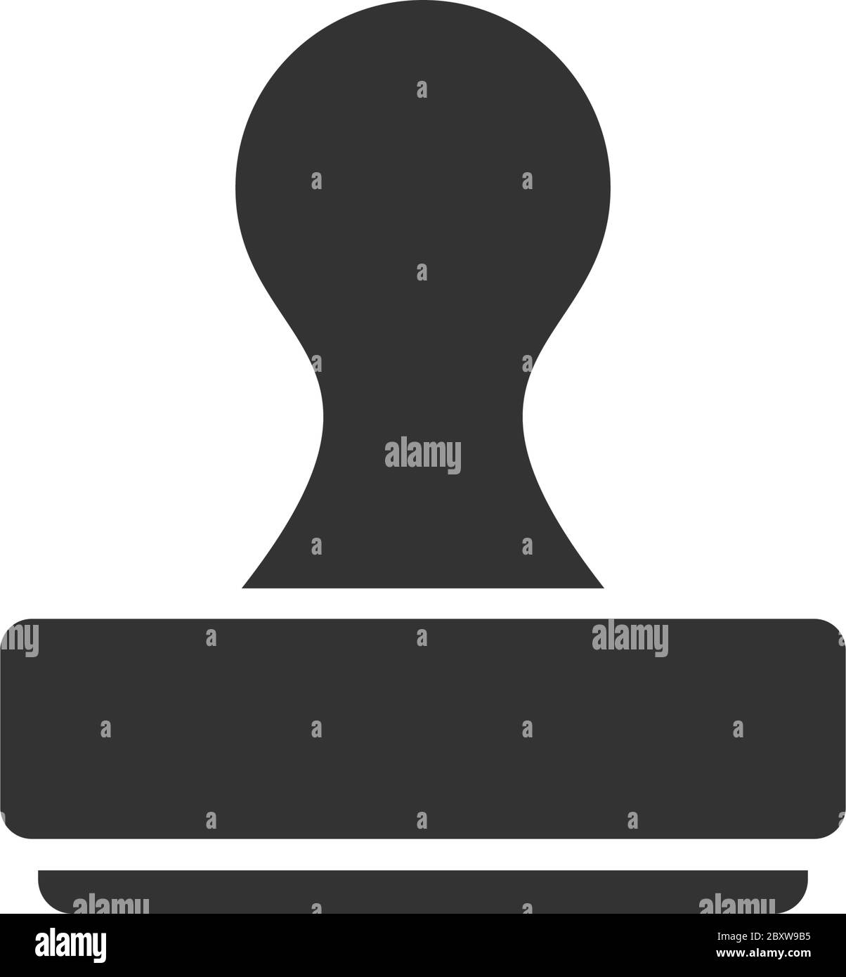 Stamp. Black Icon Flat on white background Stock Vector Image & Art - Alamy