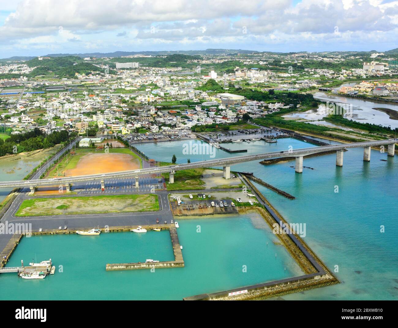 aerial photo of okinawa japan Stock Photo Alamy