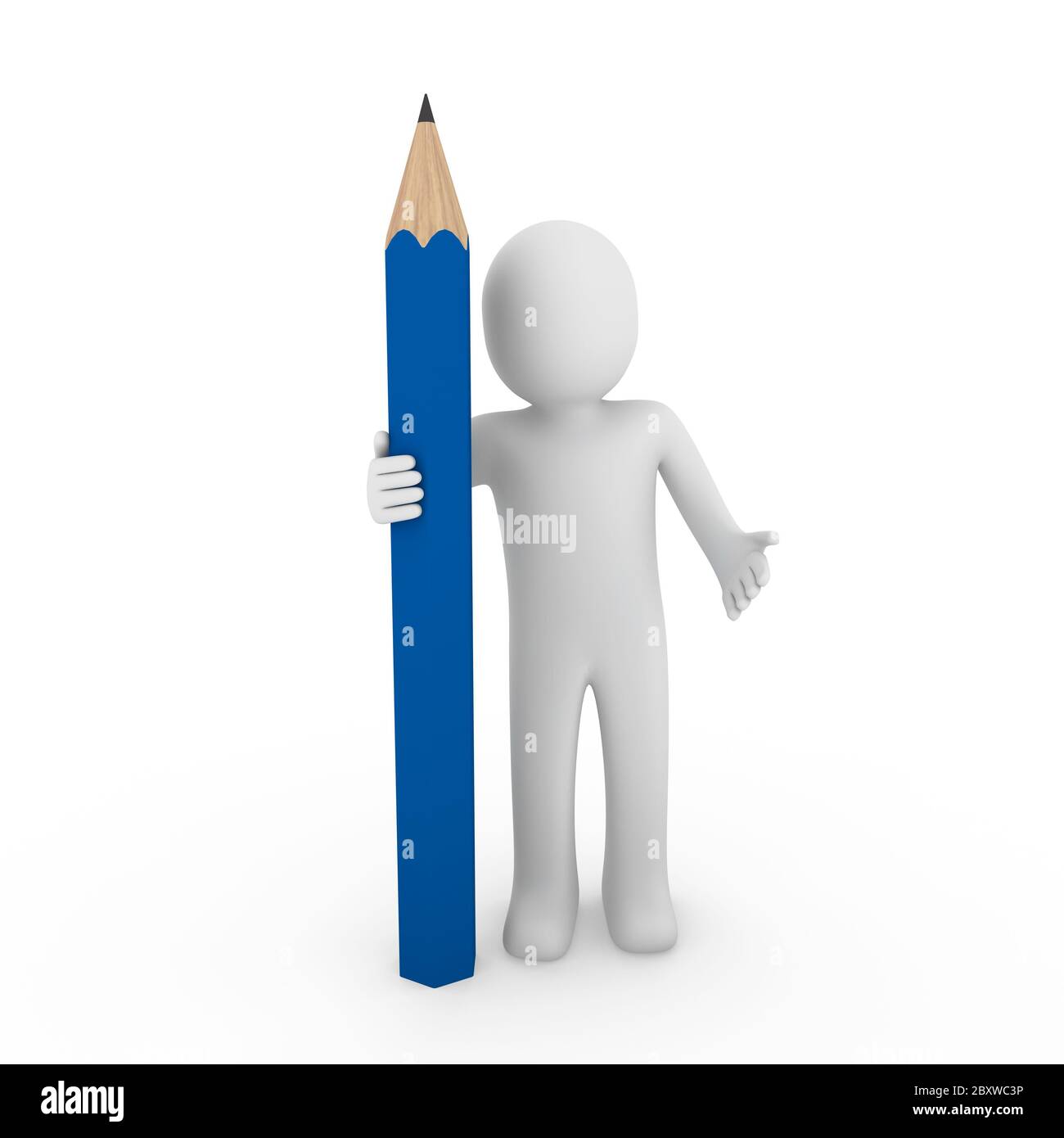 3d human pencil pen write blue business draw hi-res stock photography and  images - Alamy